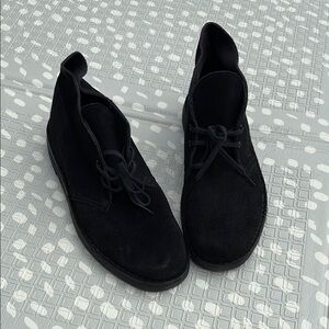 Men’s Clarks Black Suede Shoes